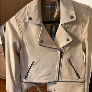 Michael Stars Women's Cream Leather Jacket